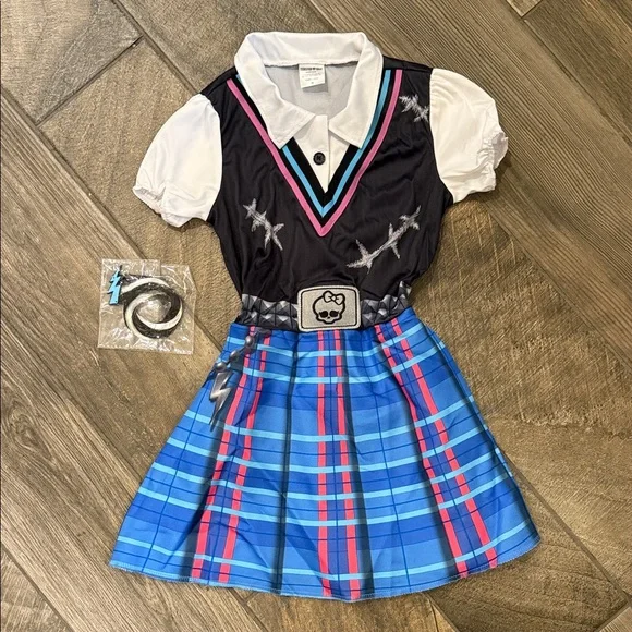 Spirit Halloween Kids Monster High Frankie Stein Costume Child Medium 8-10 - Picture 3 of 14